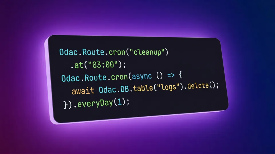 Zero-Dependency Task Scheduling in ODAC.JS